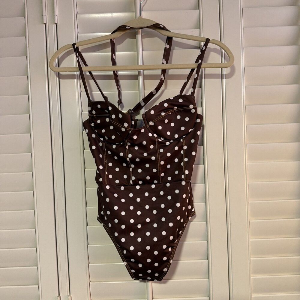 Capittana ANIA ONE-PIECE Brown Polka Dot S